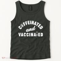 Caffeinated And Vaccinated Tank Top thumb 2
