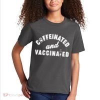 Caffeinated And Vaccinated Kids T-Shirt thumb 2