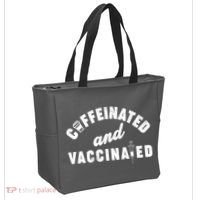 Caffeinated And Vaccinated Tote Bag thumb 2
