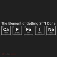 Caffeine The Element Of Getting Shit Done Golf Towel thumb 3