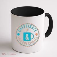 Caffinate & Procrastinate Coffee Mug thumb 1