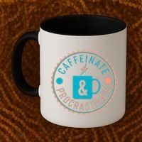 Caffinate & Procrastinate Coffee Mug thumb 2