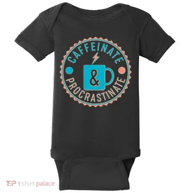 Caffinate & Procrastinate Baby Bodysuit