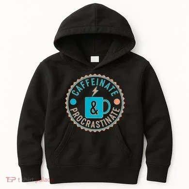 Caffinate & Procrastinate Kids Hoodie