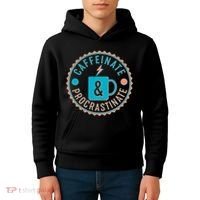 Caffinate & Procrastinate Kids Hoodie thumb 4