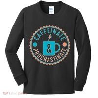 Caffinate & Procrastinate Kids Long Sleeve Shirt thumb 0