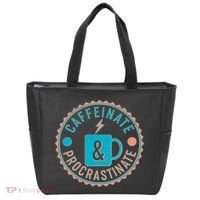 Caffinate & Procrastinate Tote Bag thumb 0