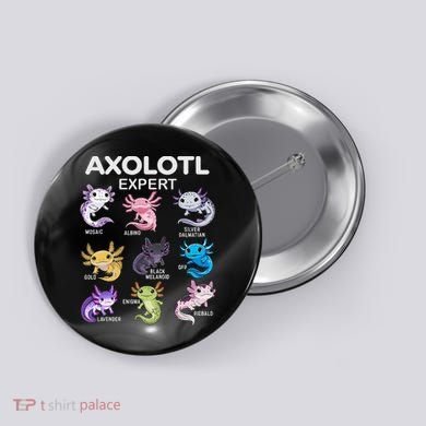 Cute Axolotl Girl Axolotl Gift Button