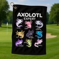 Cute Axolotl Girl Axolotl Gift Golf Towel thumb 1