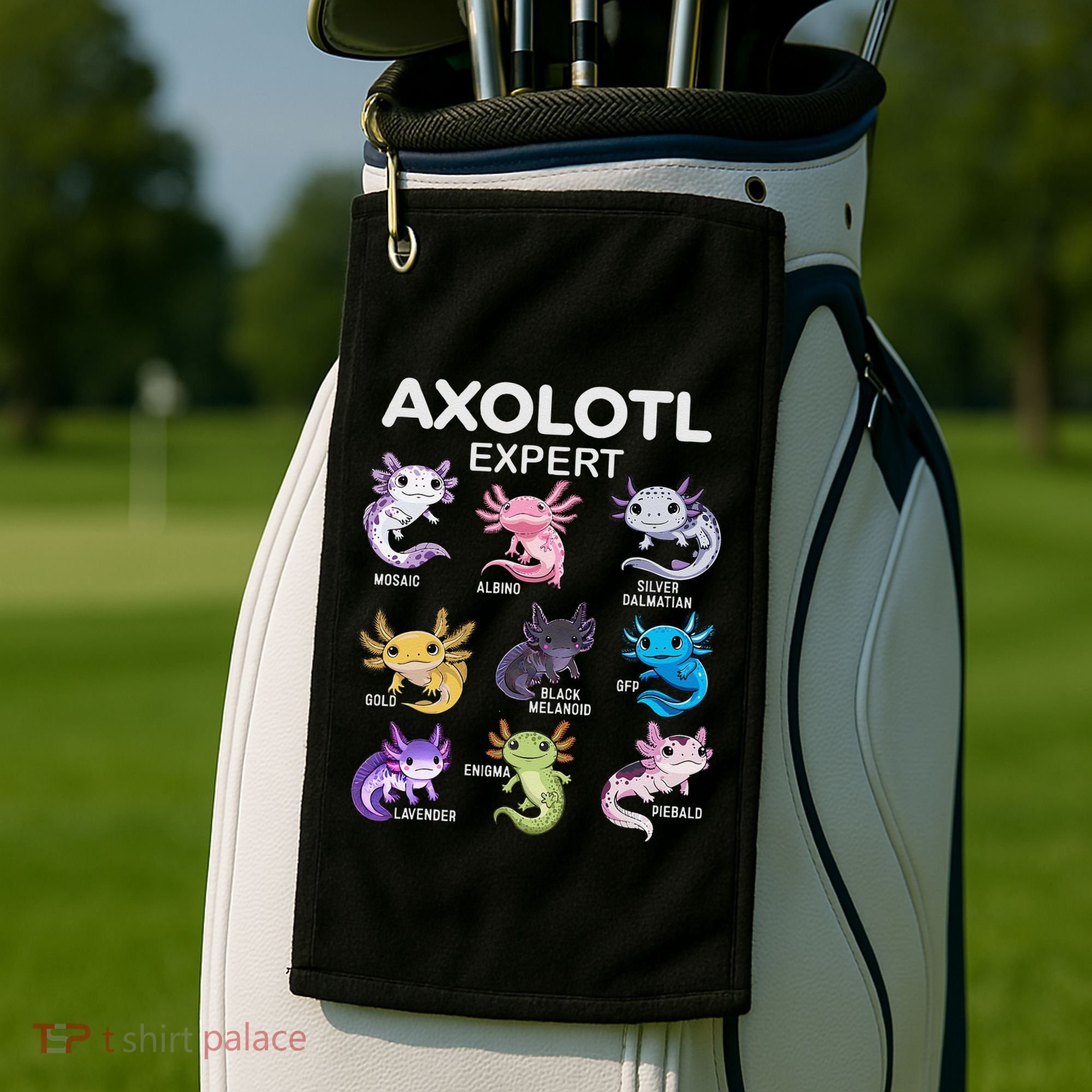 Cute Axolotl Girl Axolotl Gift Golf Towel