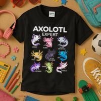 Cute Axolotl Girl Axolotl Gift Kids T-Shirt thumb 3