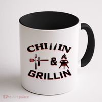 Chillin And Grillin BBQ Cooking Coffee Mug thumb 1