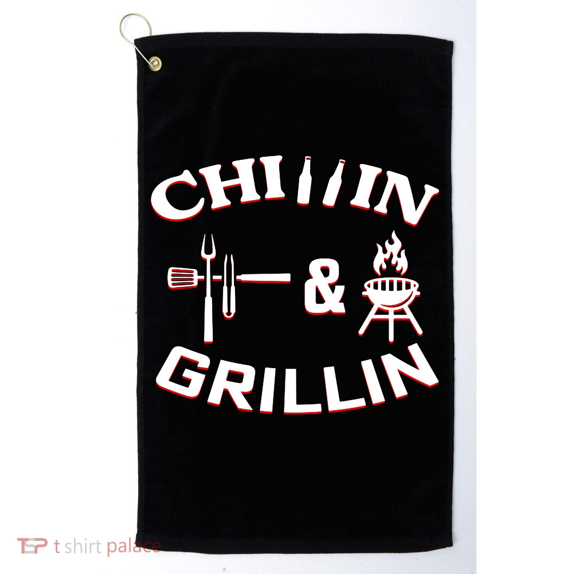 Chillin And Grillin BBQ Cooking Golf Towel