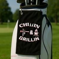 Chillin And Grillin BBQ Cooking Golf Towel thumb 2