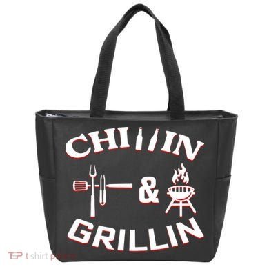 Chillin And Grillin BBQ Cooking Tote Bag
