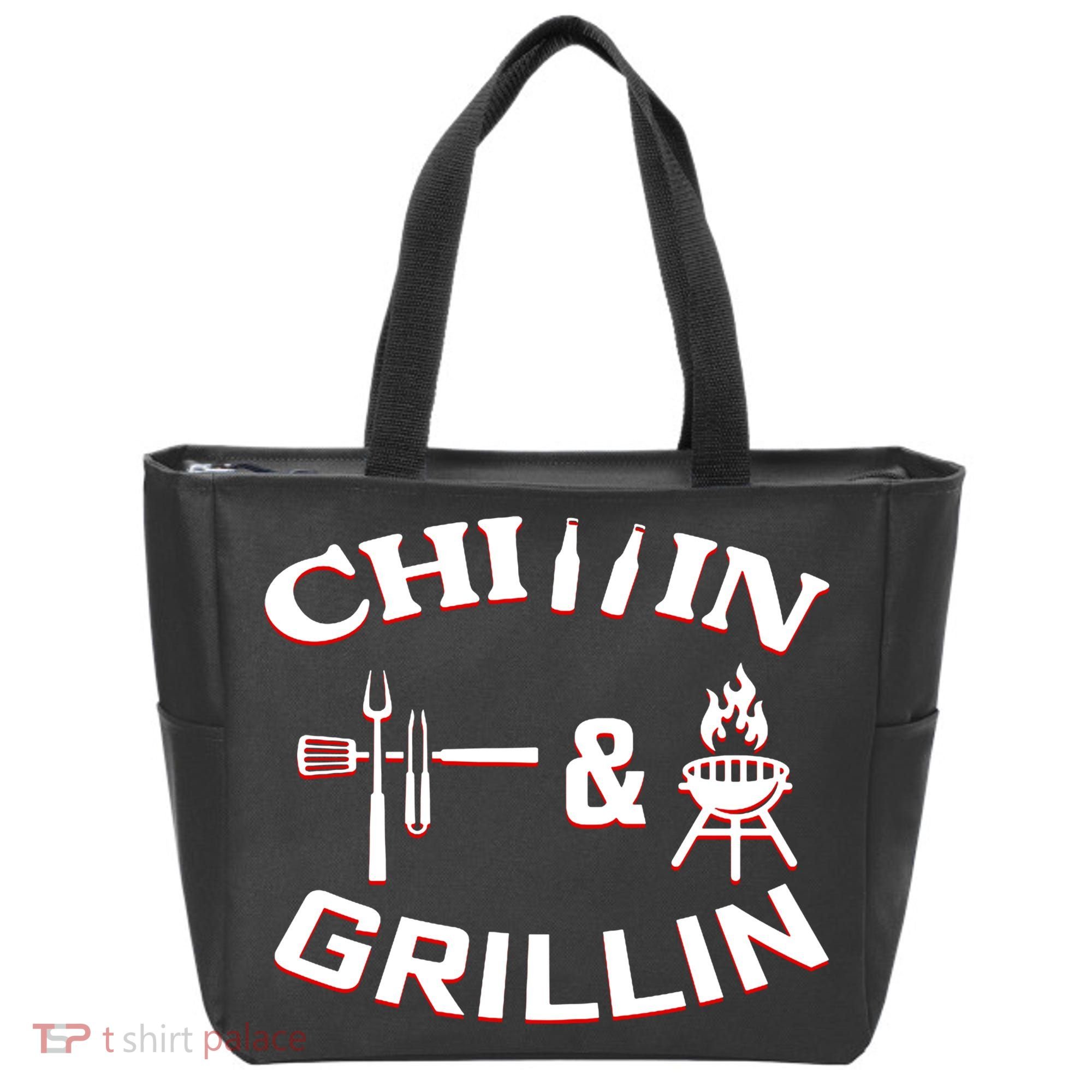 Chillin And Grillin BBQ Cooking Tote Bag