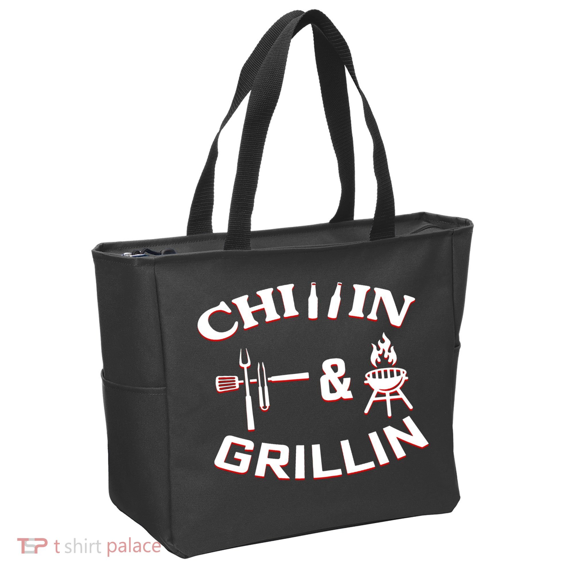 Chillin And Grillin BBQ Cooking Tote Bag