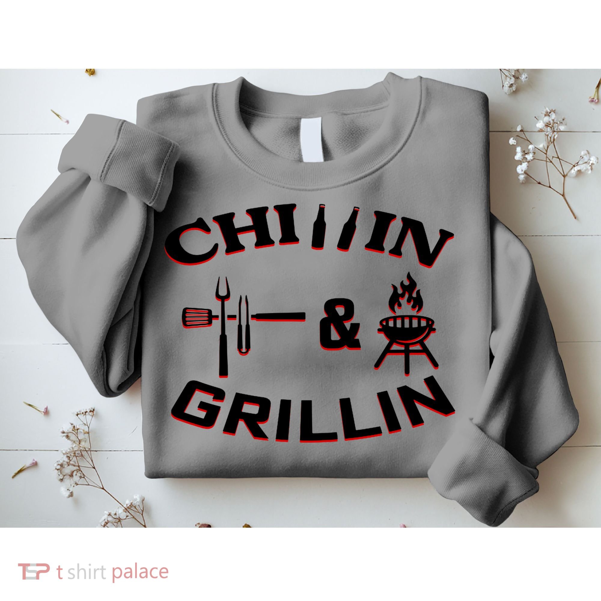 Chillin And Grillin BBQ Cooking Sweatshirt