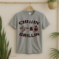 Chillin And Grillin BBQ Cooking T-Shirt thumb 2