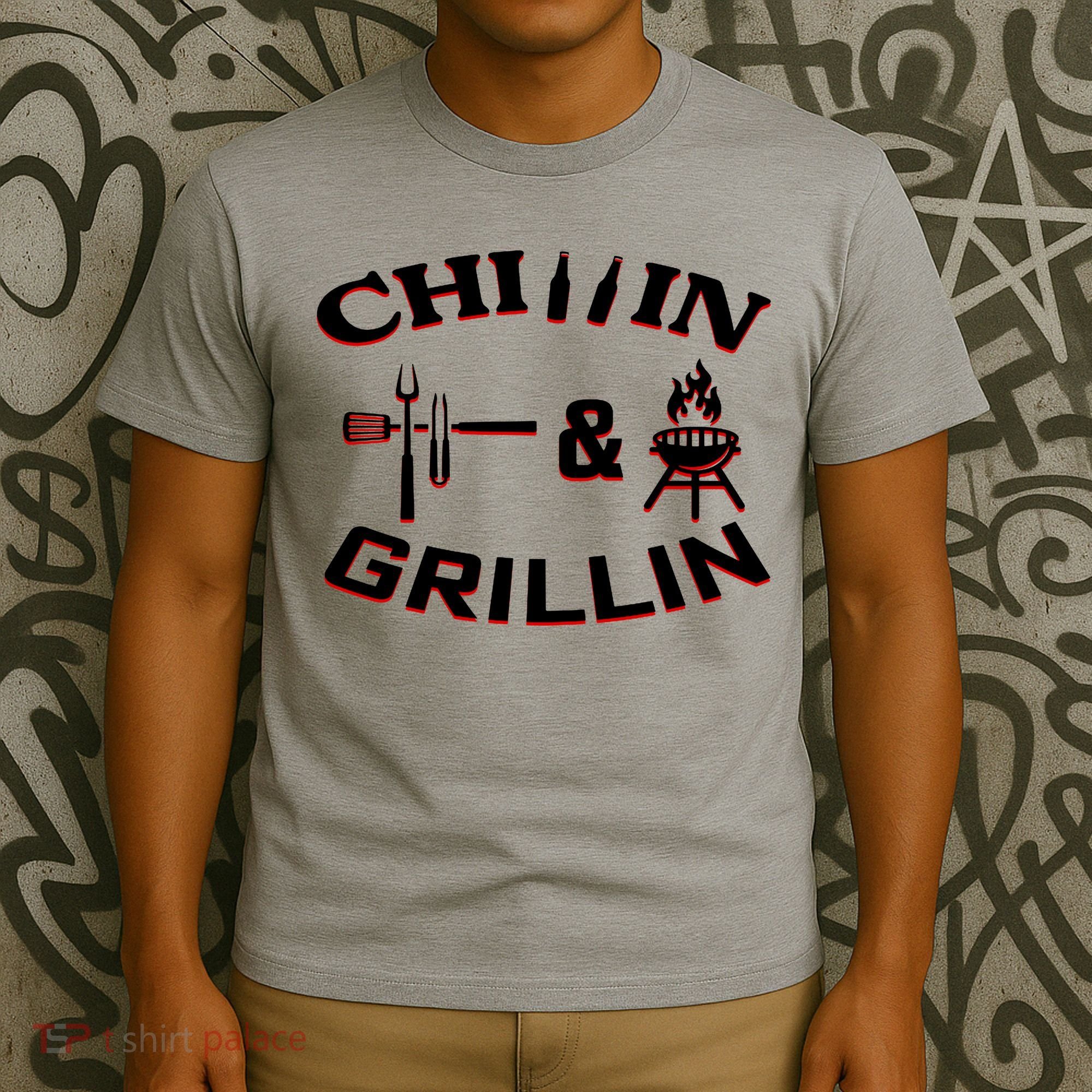 Chillin And Grillin BBQ Cooking T-Shirt