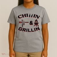 Chillin And Grillin BBQ Cooking T-Shirt thumb 4