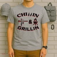 Chillin And Grillin BBQ Cooking T-Shirt thumb 6