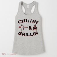 Chillin And Grillin BBQ Cooking Women's Tank Top thumb 0