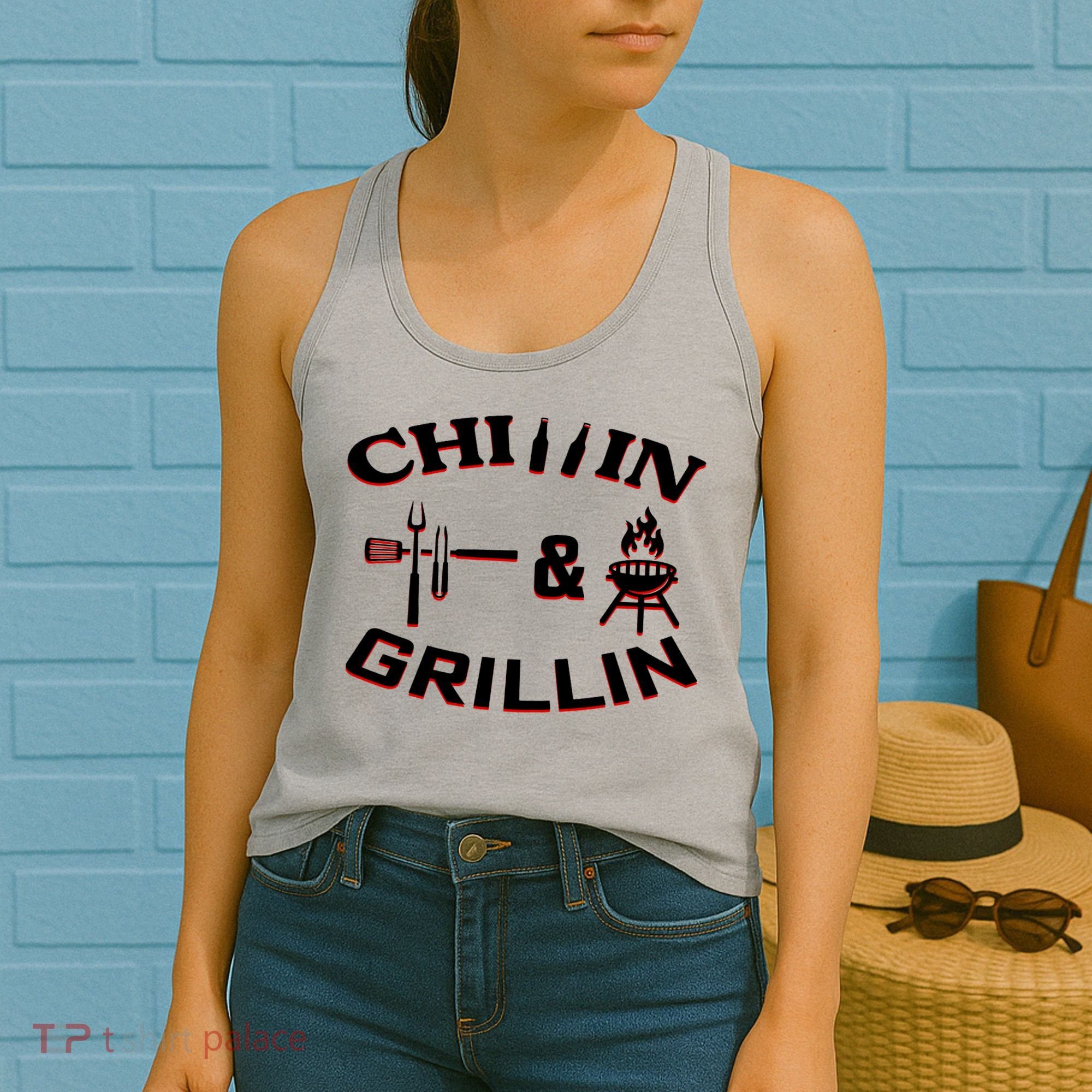 Chillin And Grillin BBQ Cooking Women's Tank Top