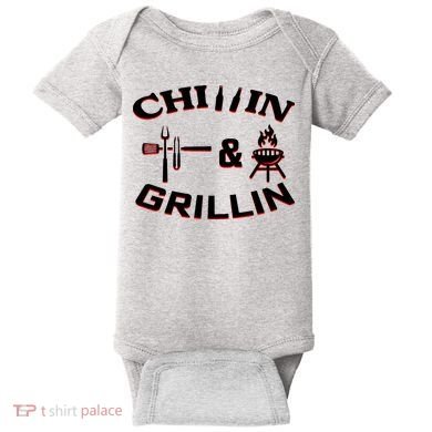 Chillin And Grillin BBQ Cooking Baby Bodysuit