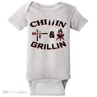 Chillin And Grillin BBQ Cooking Baby Bodysuit thumb 0