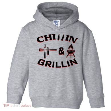 Chillin And Grillin BBQ Cooking Toddler Hoodie