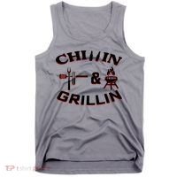 Chillin And Grillin BBQ Cooking Tank Top thumb 0
