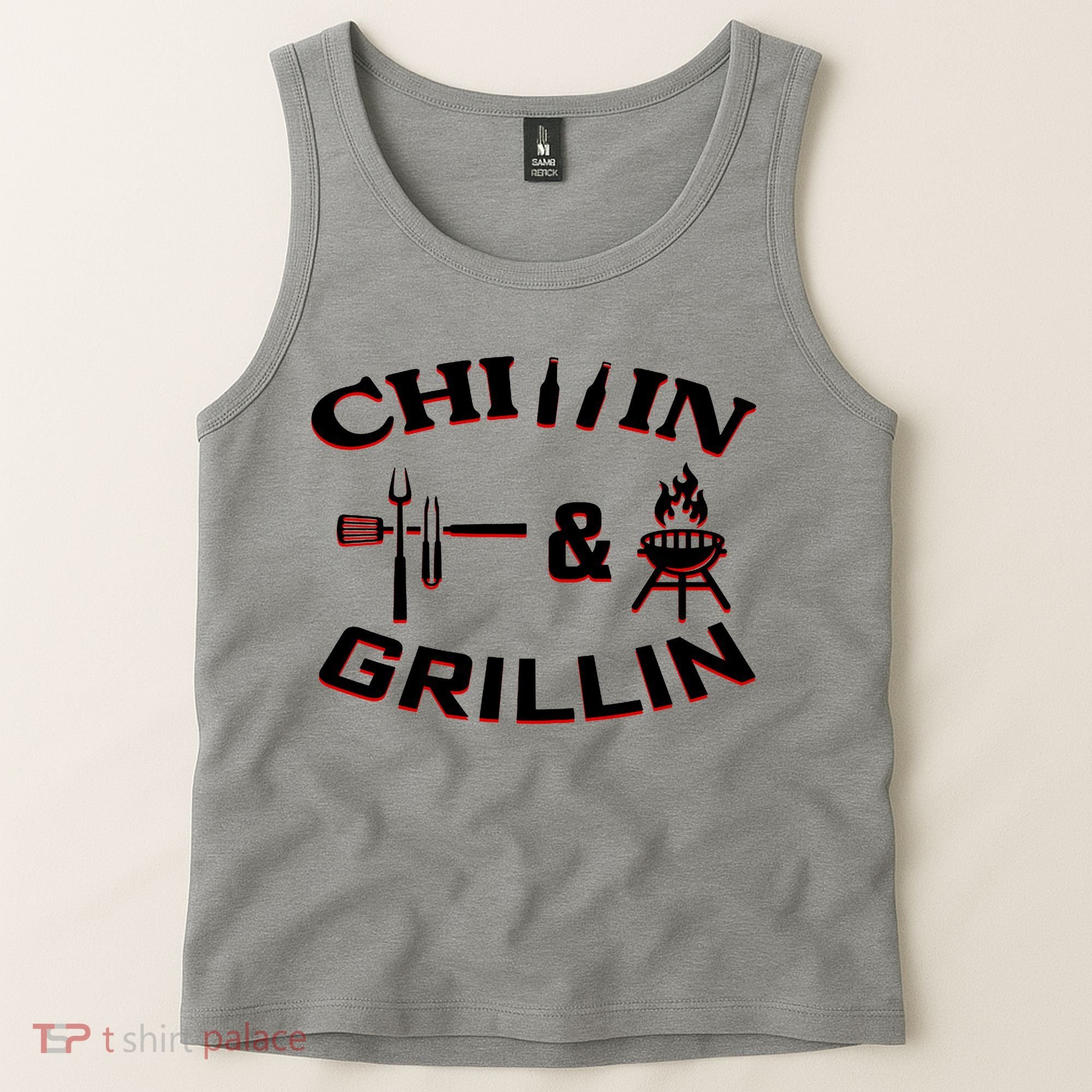 Chillin And Grillin BBQ Cooking Tank Top