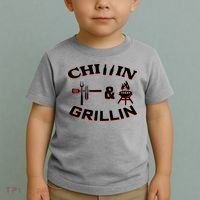 Chillin And Grillin BBQ Cooking Toddler T-Shirt thumb 2