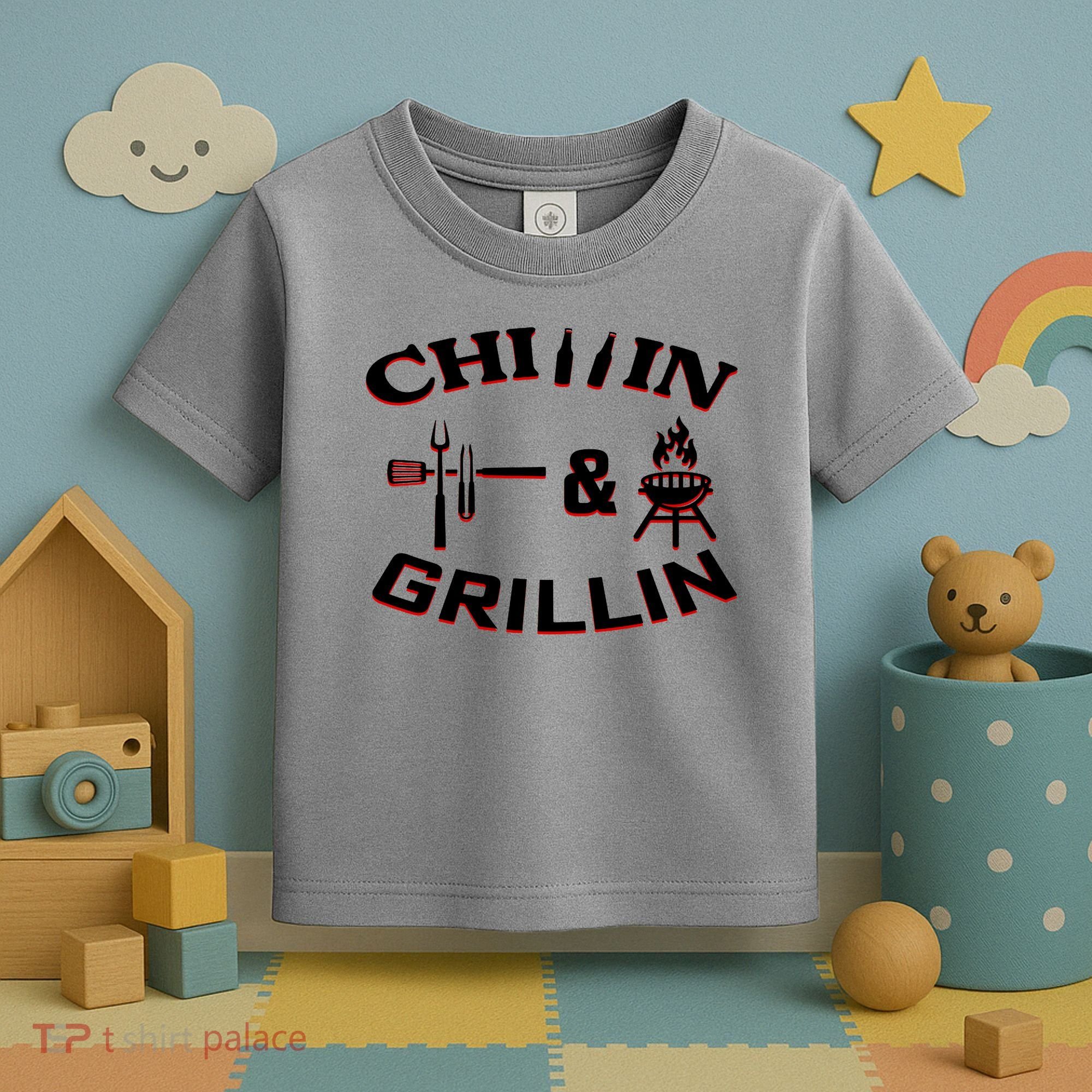 Chillin And Grillin BBQ Cooking Toddler T-Shirt