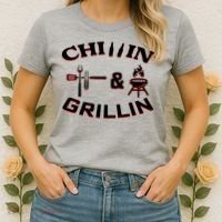 Chillin And Grillin BBQ Cooking Women's T-Shirt thumb 2