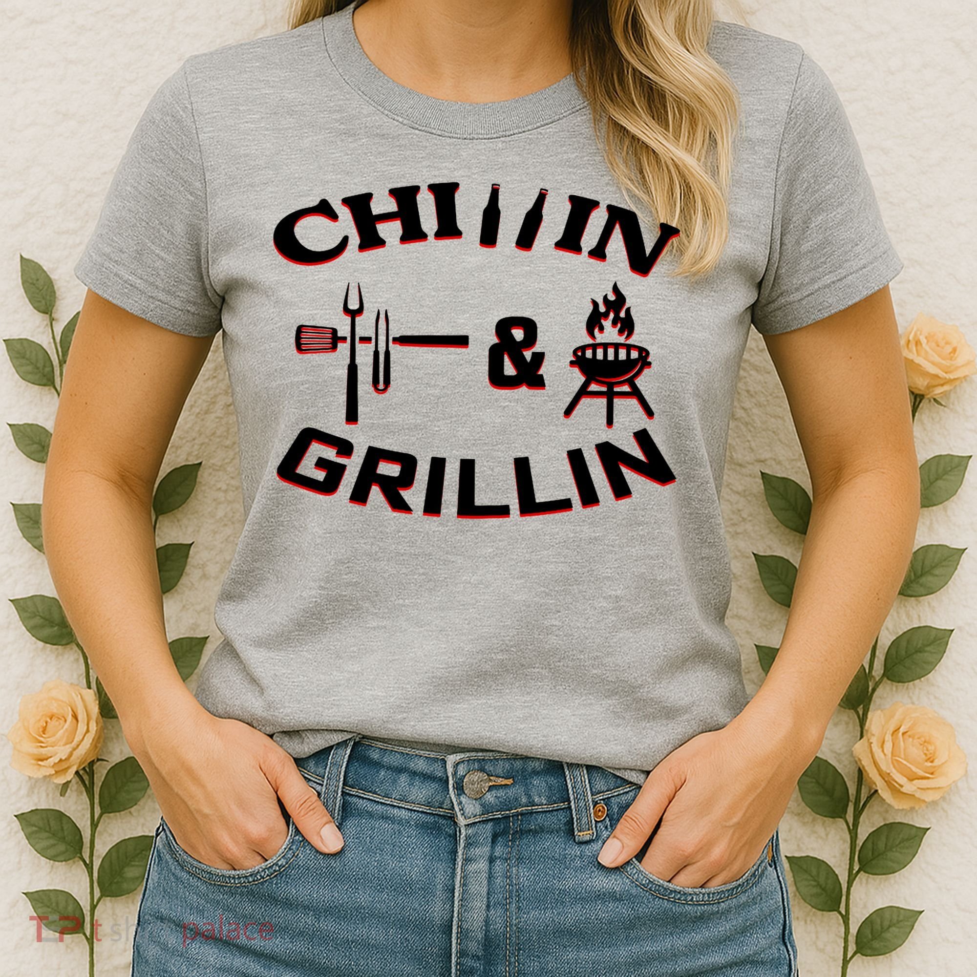 Chillin And Grillin BBQ Cooking Women's T-Shirt