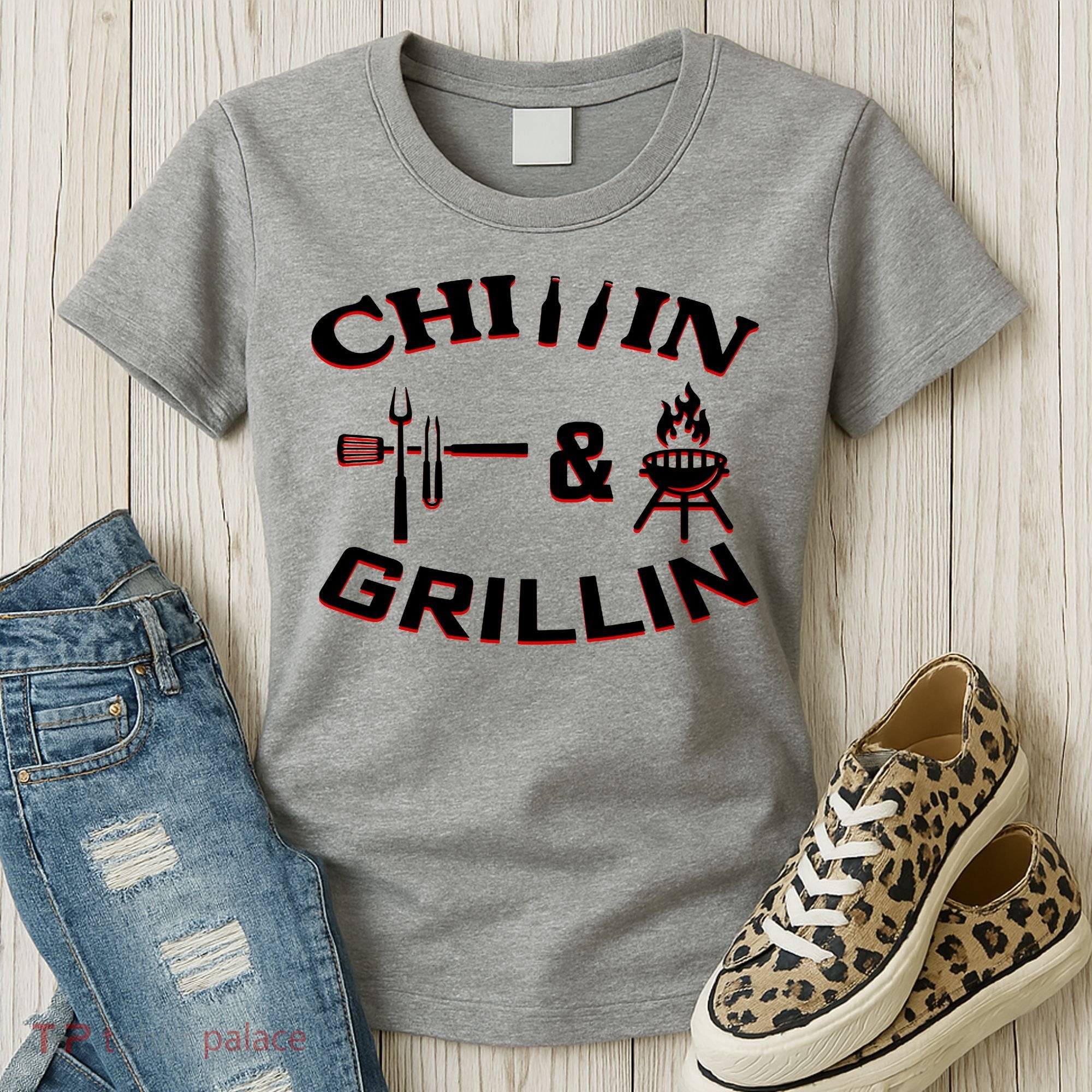 Chillin And Grillin BBQ Cooking Women's T-Shirt