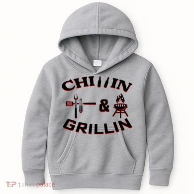 Chillin And Grillin BBQ Cooking Kids Hoodie