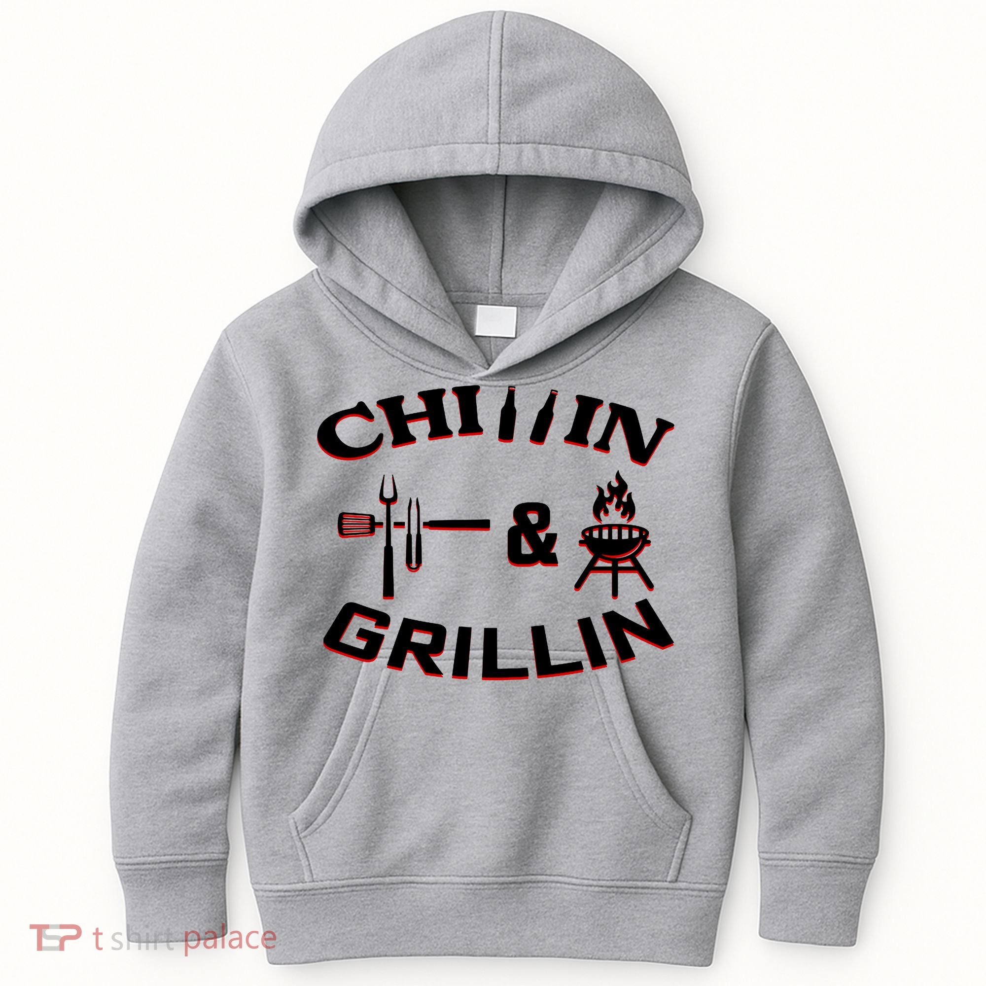 Chillin And Grillin BBQ Cooking Kids Hoodie