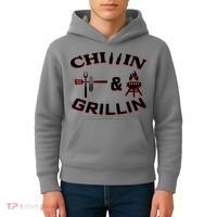 Chillin And Grillin BBQ Cooking Kids Hoodie thumb 4