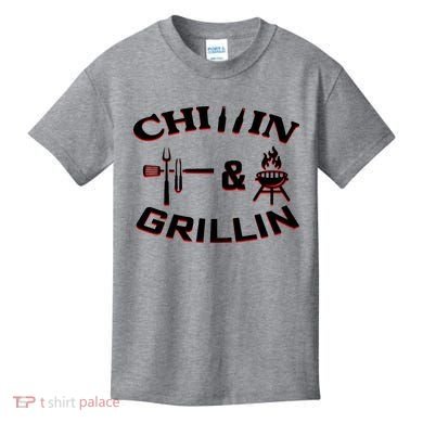 Chillin And Grillin BBQ Cooking Kids T-Shirt