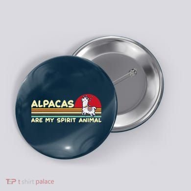 Cute alpaca groups design, alpacas are my spirit animal Button