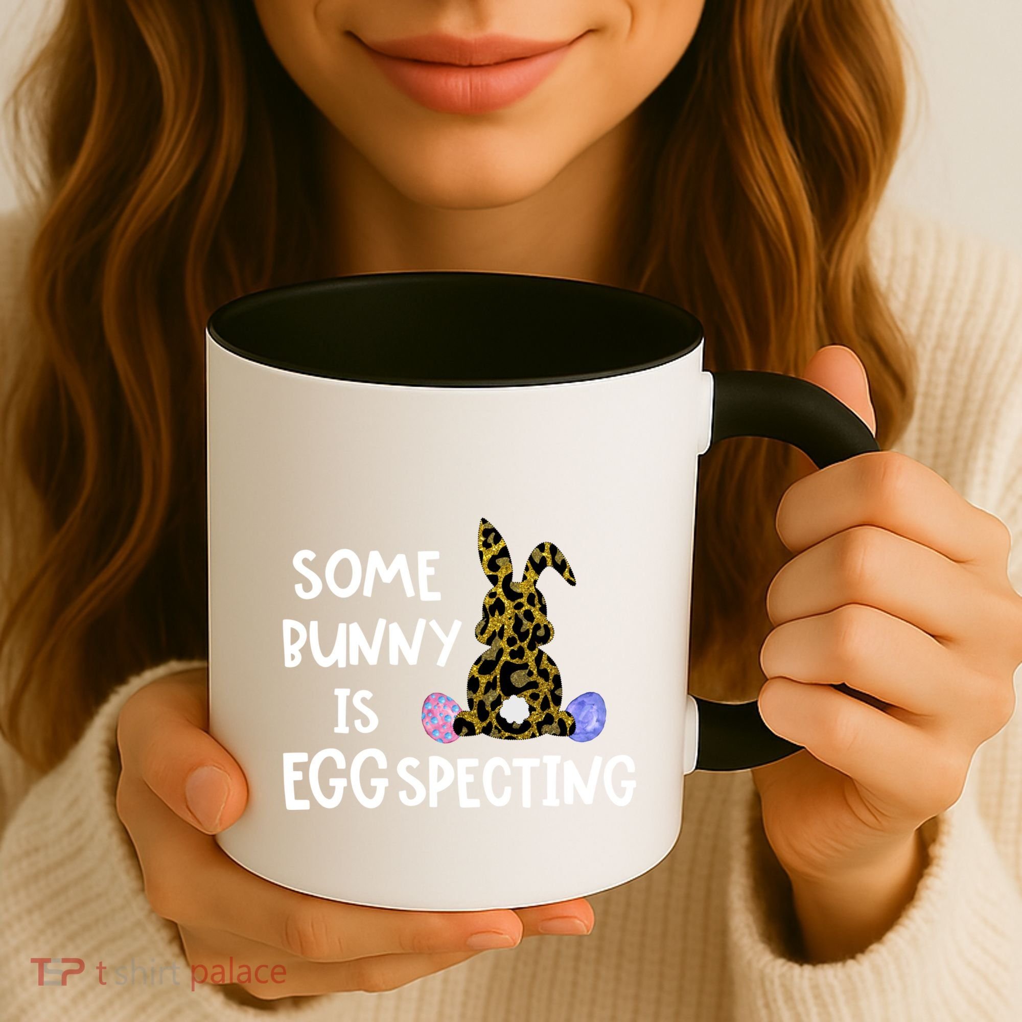 Cute Announcefunny Gift Easter Expecting Pregnant Mom Gift Coffee Mug