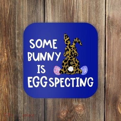 Cute Announcefunny Gift Easter Expecting Pregnant Mom Gift Coaster