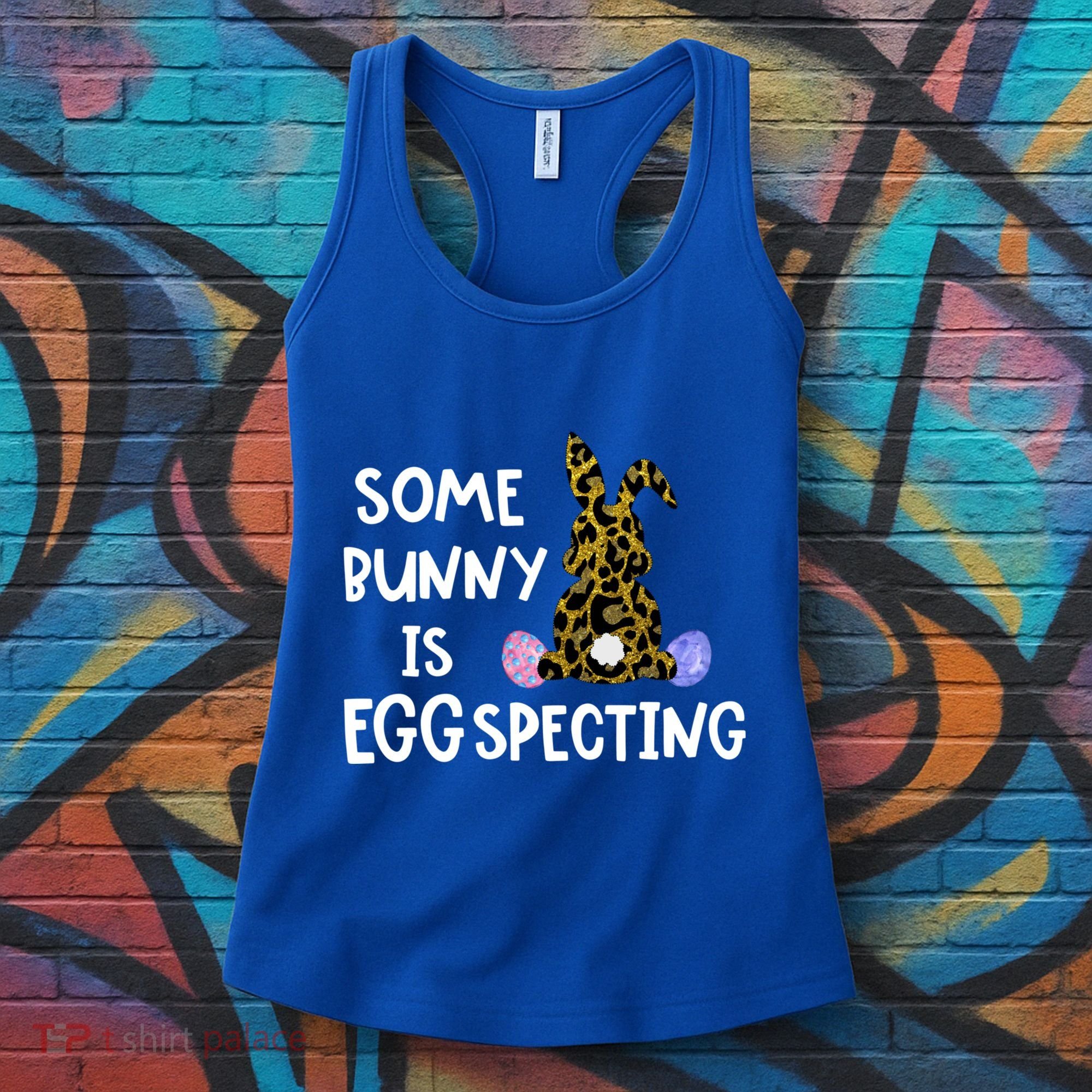 Cute Announcefunny Gift Easter Expecting Pregnant Mom Gift Women's Tank Top