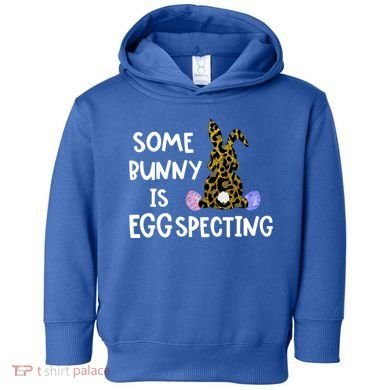 Cute Announcefunny Gift Easter Expecting Pregnant Mom Gift Toddler Hoodie