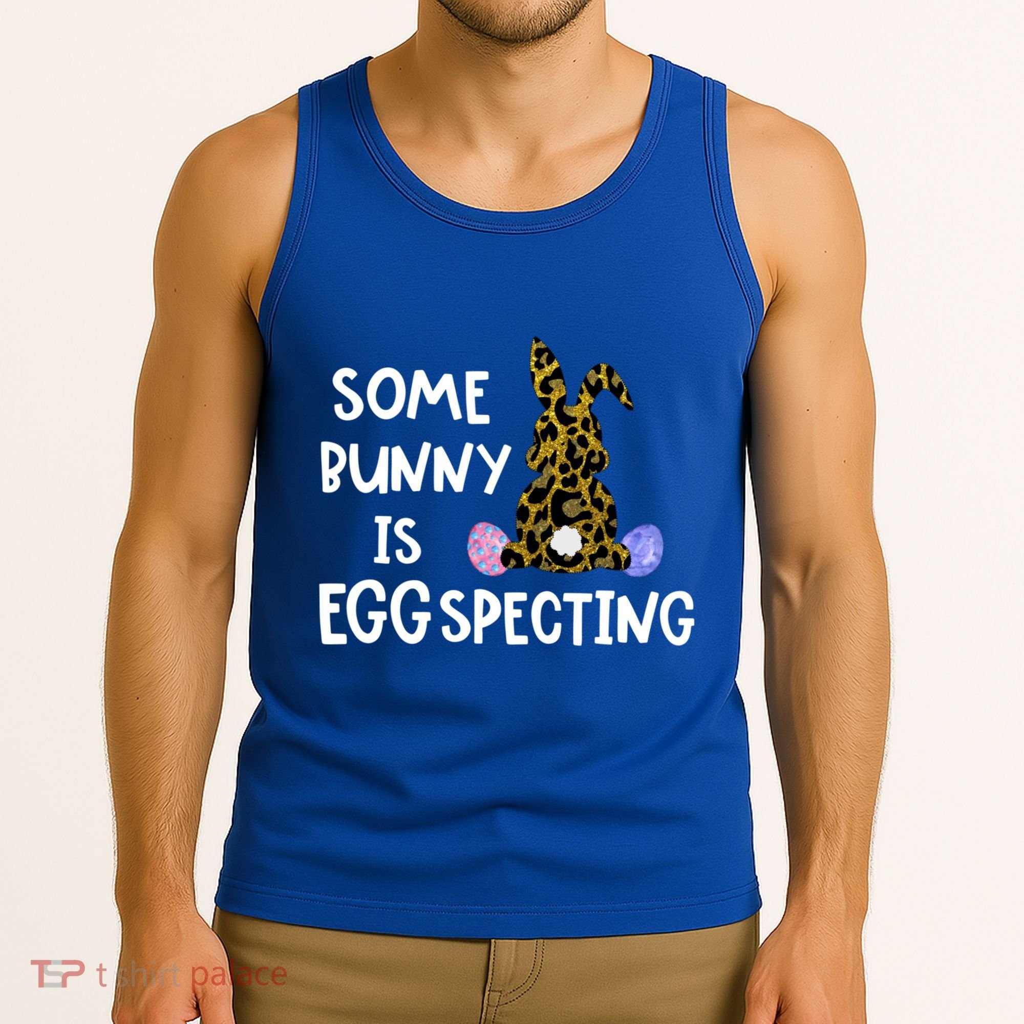 Cute Announcefunny Gift Easter Expecting Pregnant Mom Gift Tank Top