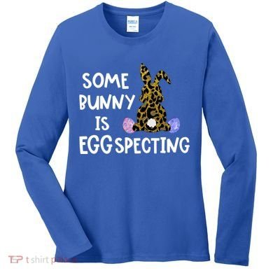 Cute Announcefunny Gift Easter Expecting Pregnant Mom Gift Women's Long Sleeve Shirt