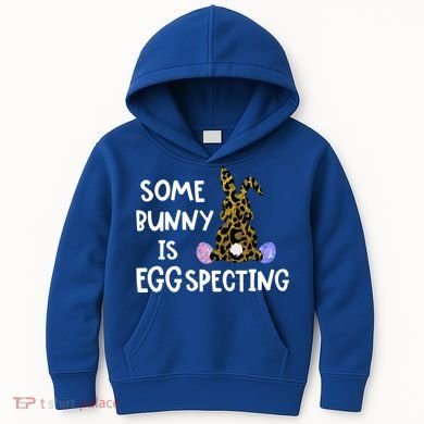 Cute Announcefunny Gift Easter Expecting Pregnant Mom Gift Kids Hoodie